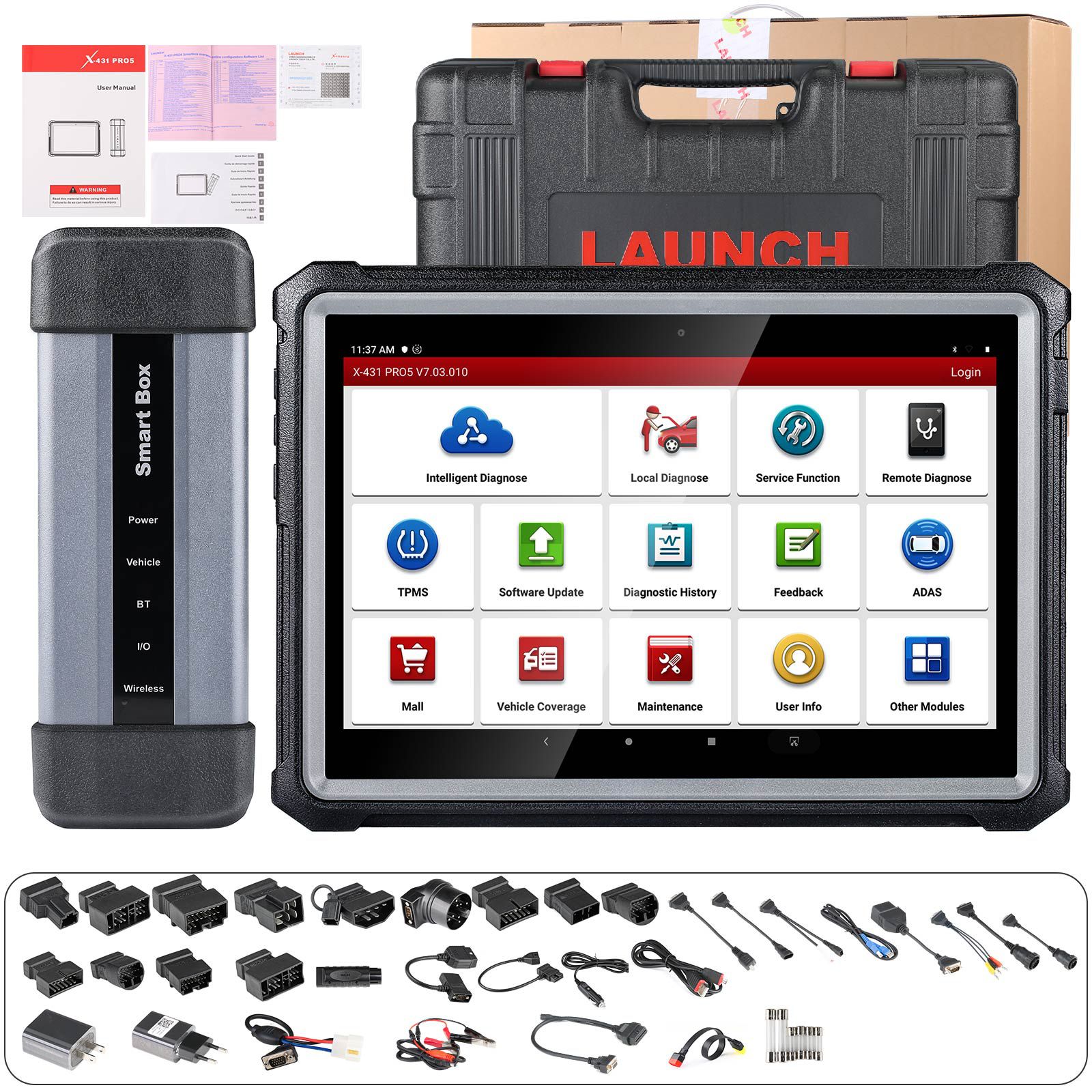 Launch X431 PRO5 PRO 5 Bi-Directional Diagnostic Coding Tool Plus X-PROG 3 GIII Immobilizer Key Programmer