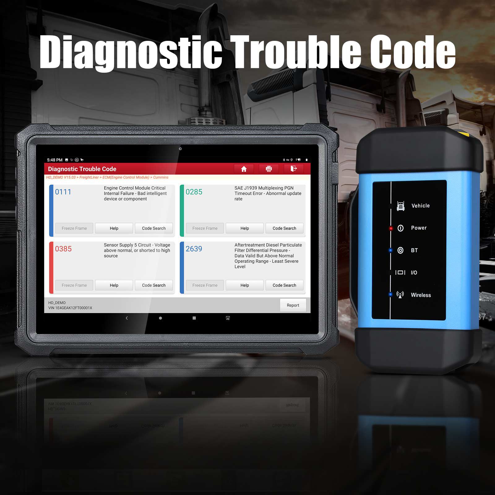 Lanzamiento original x431 v + hd3 WiFi / Bluetooth Heavy truck Diagnosis Tool actualización gratuita en línea