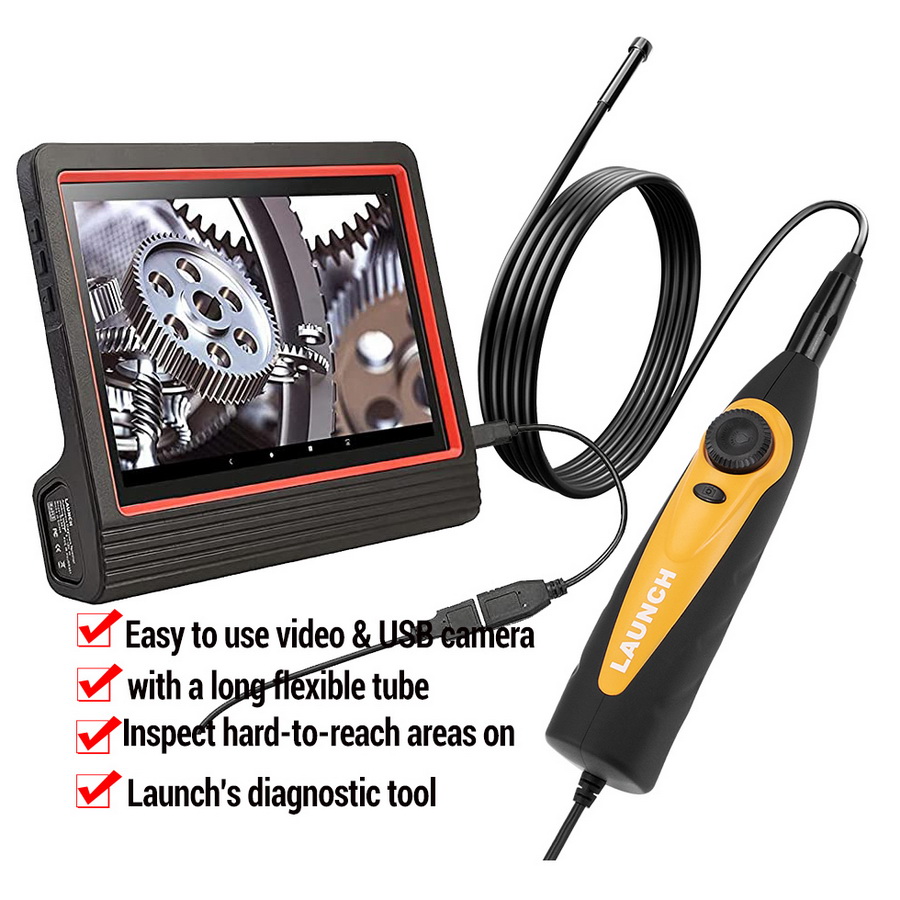 LAUNCH X431 VSP600 VSP-600Camera Videoscope HD IP67 2M Cable 6 adjustable LED lights Mirco USB Type-C Borescope Video Inspection