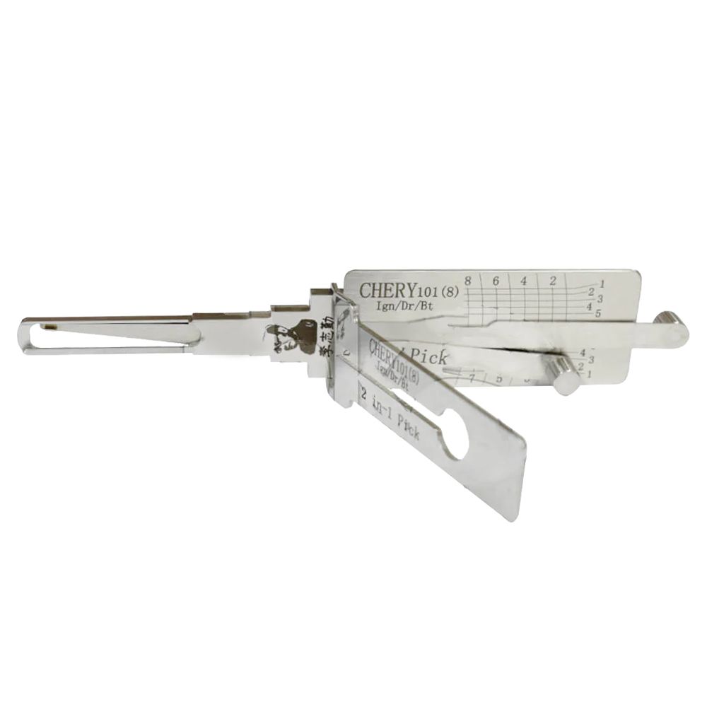 LISHI CHERY101 End Milling Tool (8-CUT) 2-in-1 Pick & Decoder for Chery Tiggo 5 E5 Ignition/Door Locks