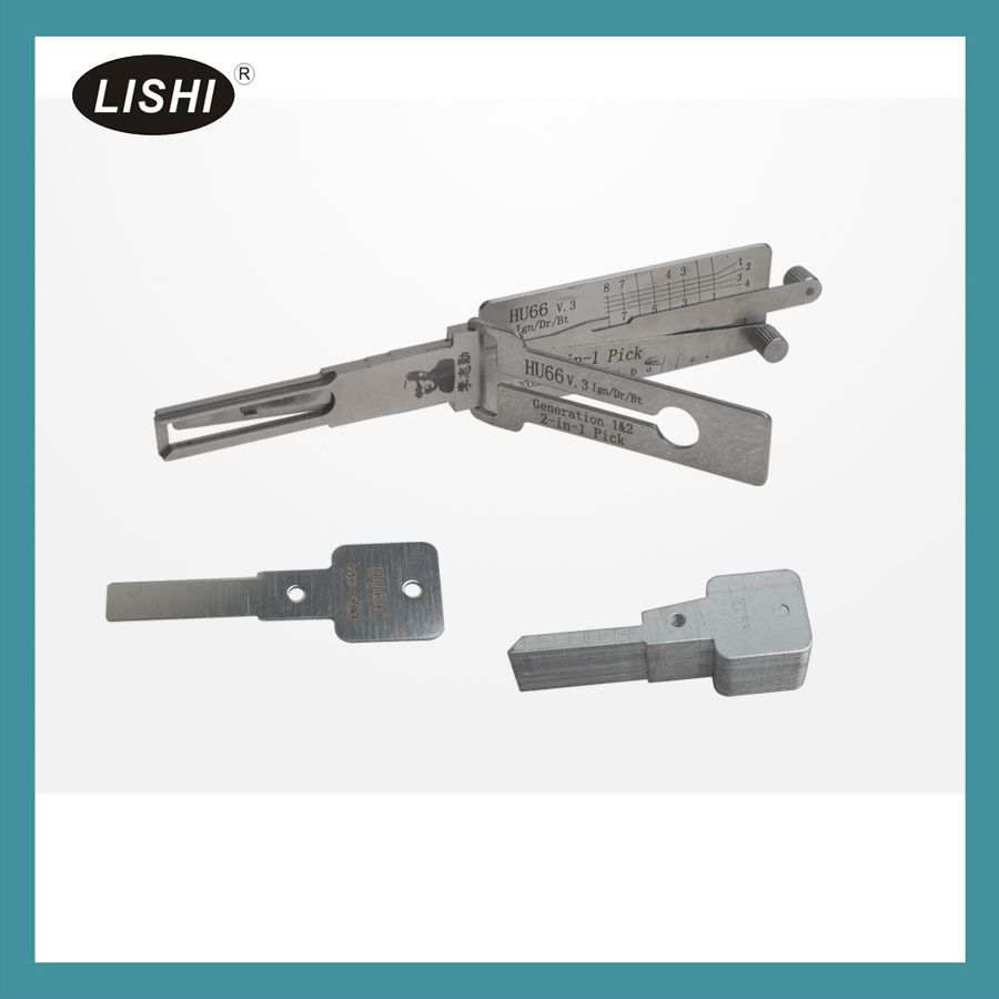 LISHI HU66 2-in-1 Auto Pick and Decoder for Audi Ford VW Porsche Seat Skoda