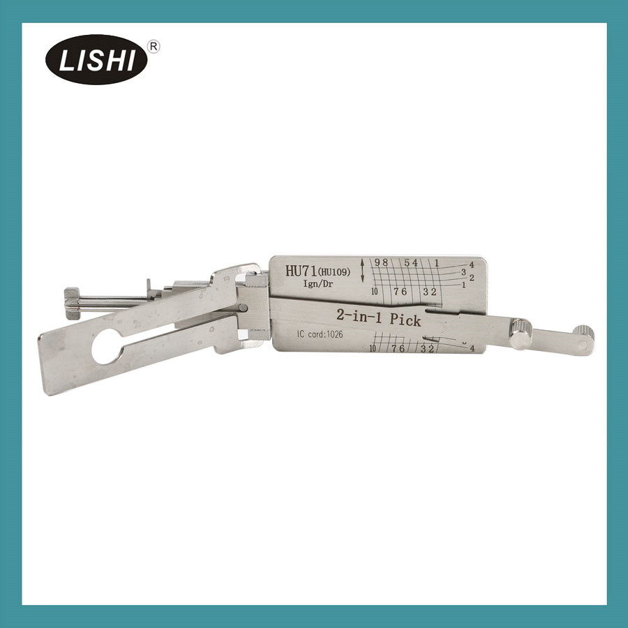 Recogida automática y descodificador Lishi hu71 2 en 1 para camiones pesados Land Rover y Scania