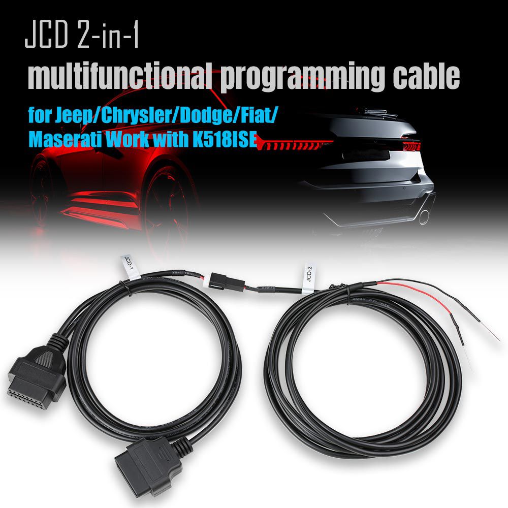 El cable de programación multifuncional lonsdor jcd en dos para jeep / Chrysler / Dodge / Fiat / Maserati se utiliza con k518ise