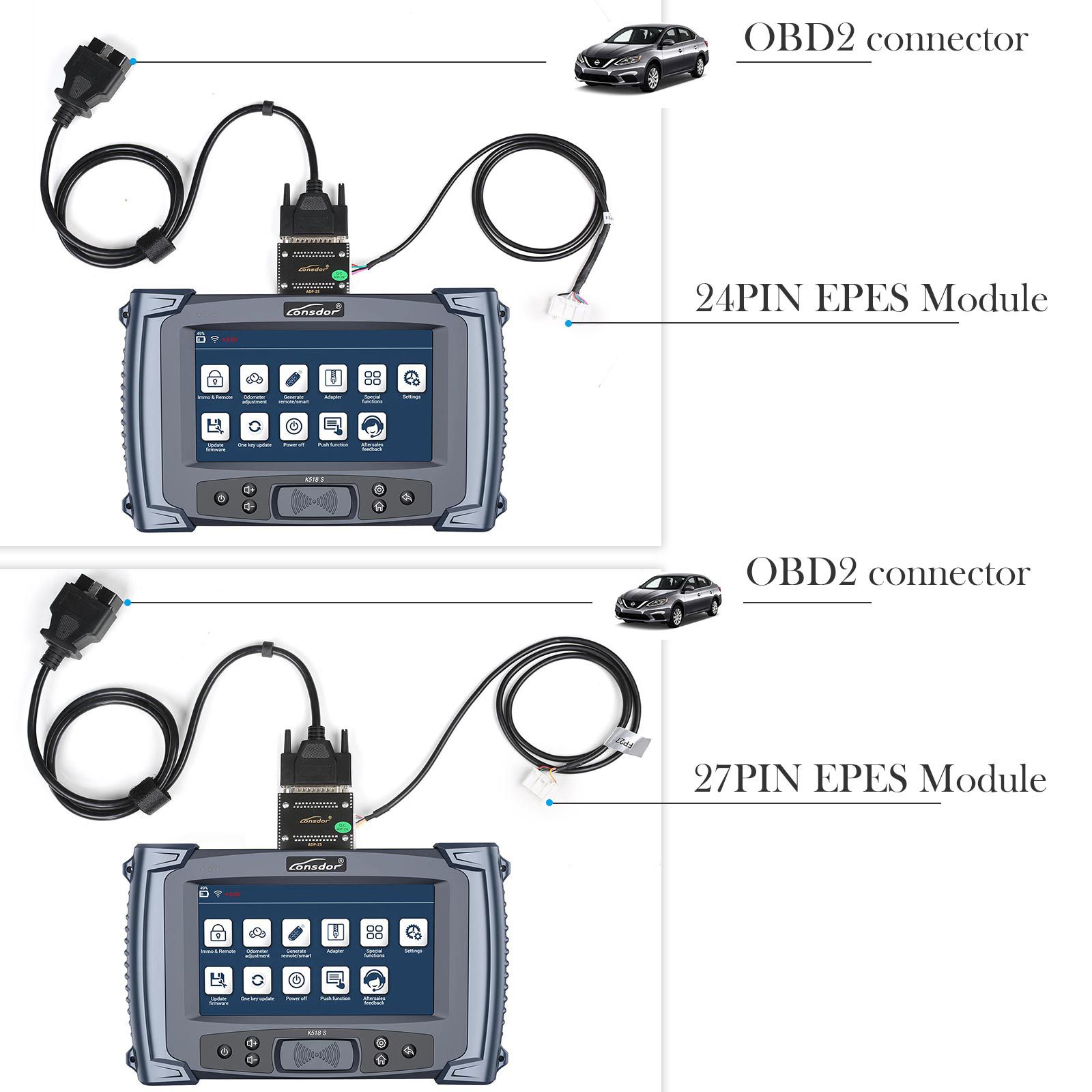 El conector lonsdor super ADP 8a / 4a para la programación de teclas de proximidad Toyota Lexus se utiliza con el lonsdor k518ise k518s
