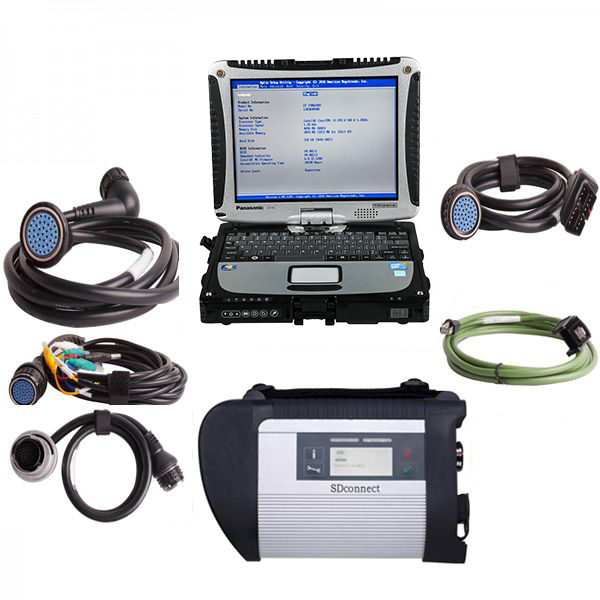 2022.3V MB SD Connect C5 Star Diagnosis Plus Panasonic CF19 I5 4GB Laptop Software Installed Ready to Use