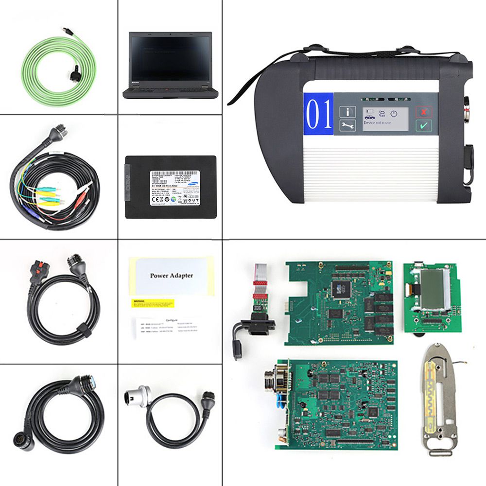 V2023.3 MB SD C4 plus Support doip, instalación de SSD plus Lenovo t440p computadora portátil i7 8GB software de computadora portátil, envío gratuito de DHL