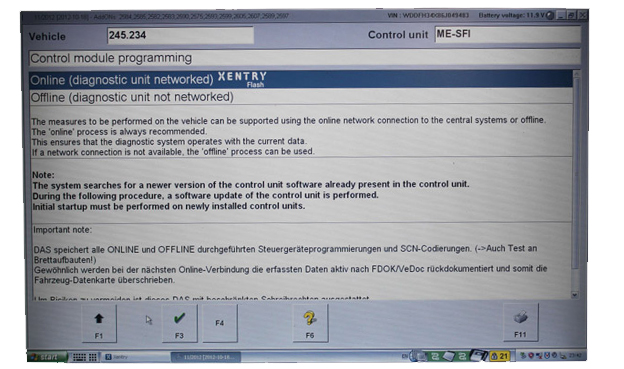 V2012.11 MB SD Connect Compact 4star admite programación fuera de línea 1