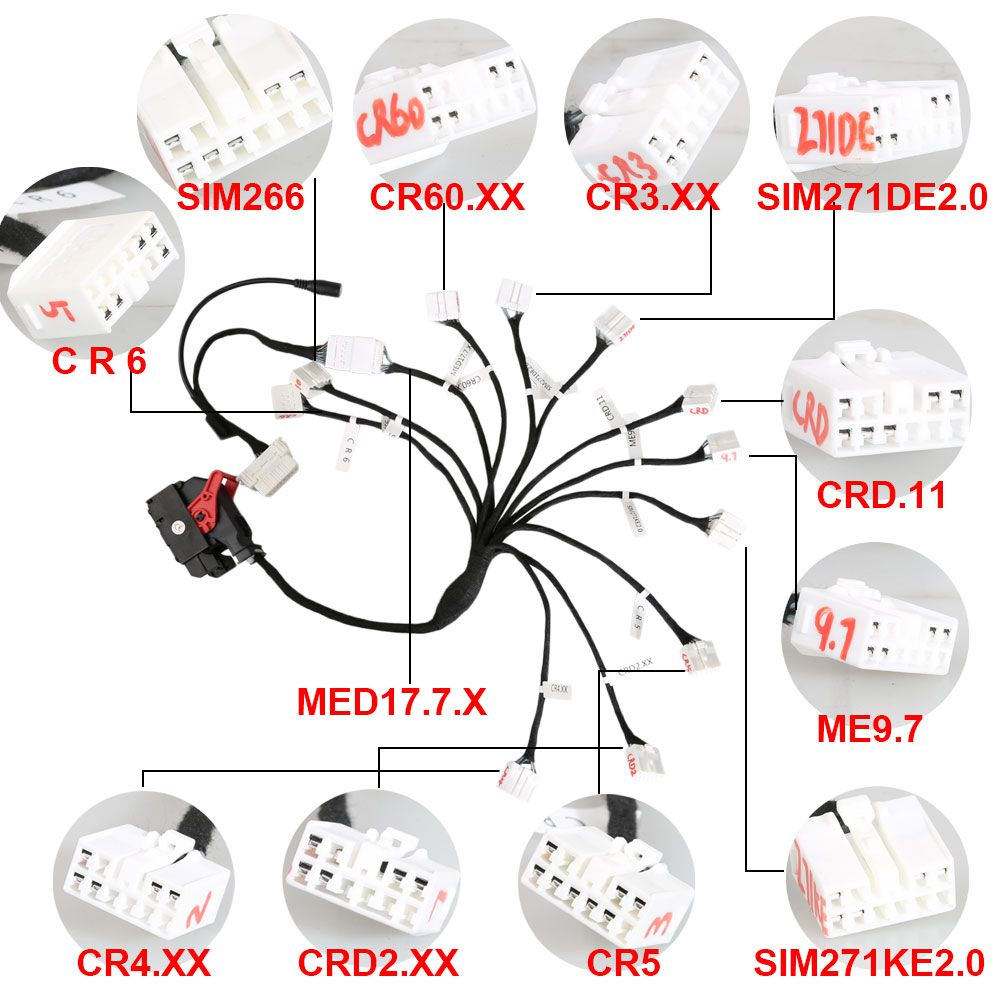 Me9.7 Mercedes - Benz es compatible con el cable de actualización de prueba de ECU de 12 ECU