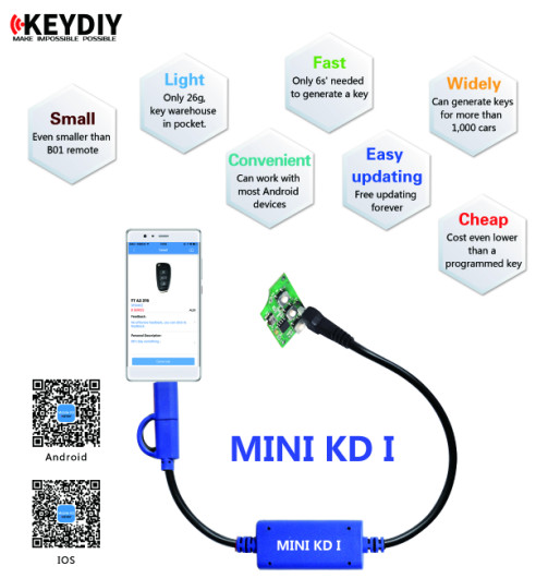 Mini generador de control remoto clave KD keydiy - 2