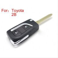Toyota 5 piezas / lote modificado solapa carcasa de llave de control remoto 2 botones