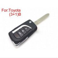 Toyota 5 piezas / tipo de entrada corregido para voltear la carcasa de la llave de control remoto (3 + 1) botón