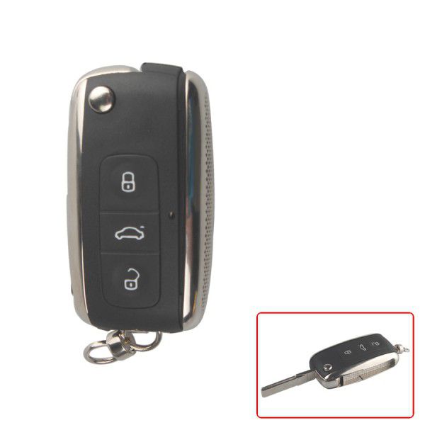 Modifiled Flip Remote Key Shell 3 Button for VW Skoda 5pcs/lot