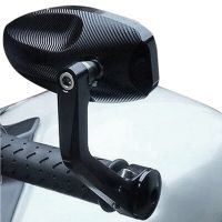 Espejo retrovisor de motocicleta CNC espejo retrovisor negro en el extremo del poste de la motocicleta, adecuado para accesorios Triumph triple