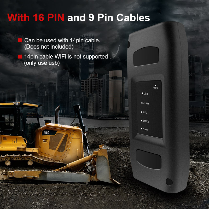 2020 real CAT et3 Adapter III Caterpillar Diagnosis Tool 9 pin 14 pin CAT III Communication Adapter III cat3 con wifi / USB