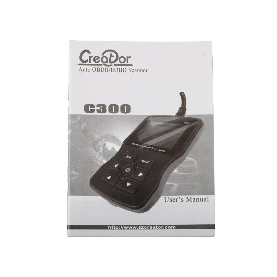 Creator C300 V4.1 OBDII/EOBD Scan Tool Hand-held Scanner Free Update Online