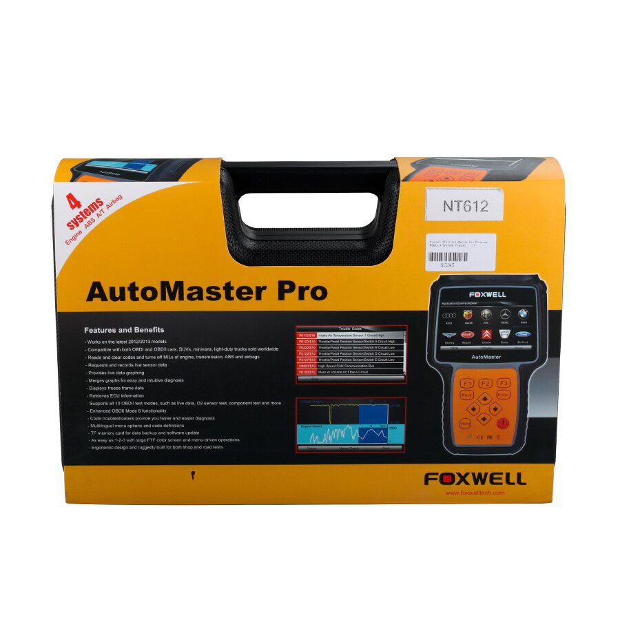 Nuevo escáner del sistema foxwell nt612 automaster pro European makes 4