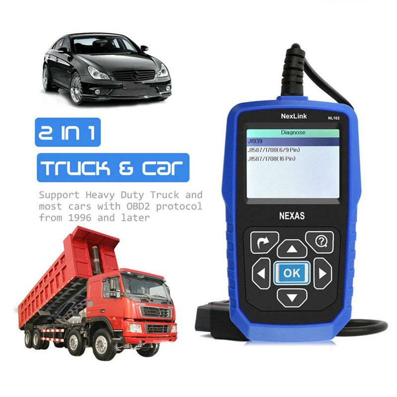 Heavy Duty Truck Diagnostic Scanner NEXAS NL102 OBD OBD2 for Volvo Scania Re-nault Truck Diesel Engine ABS Brake Diagnostic Tool