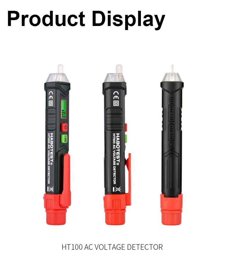 Non Contact Voltage Detector AC Power Indicator 12~1000v Sound Light Alarm Electric Sensor Smart Auto Detect Pen Wiring Detector