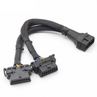 OBD2 Splitter 16 Pin OBD II Splitter Extension 1x Male and 2X Female Extension 30cm Car Code Readers OBD Adapter Cable