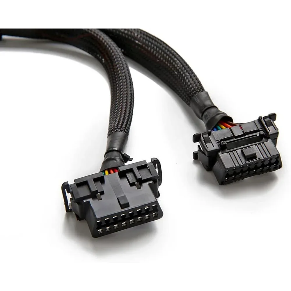 OBD2 Splitter 16 Pin OBD II Splitter Extension 1x Male and 2X Female Extension 30cm Car Code Readers OBD Adapter Cable