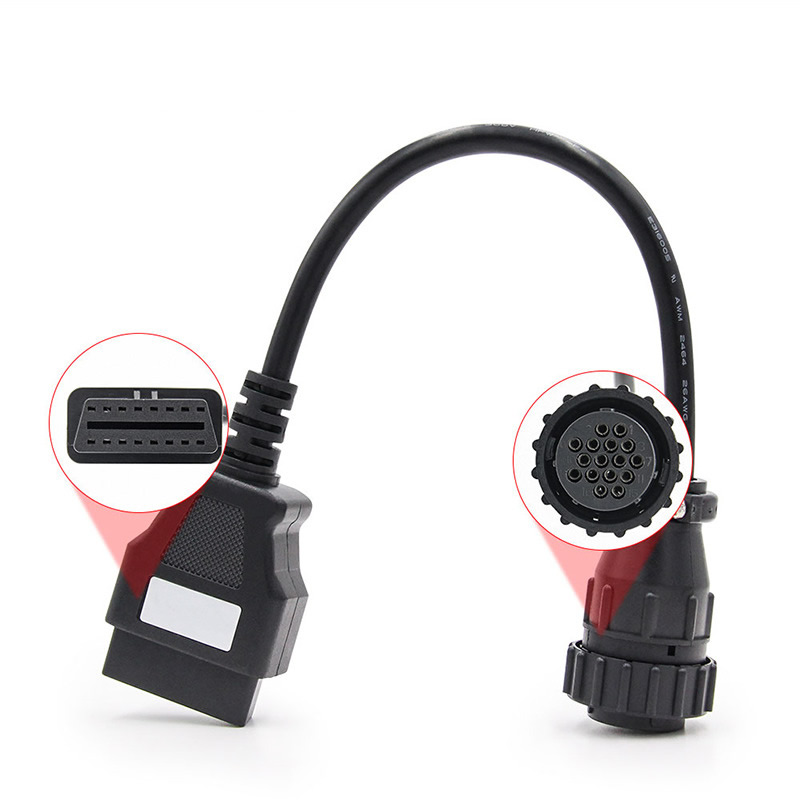 Cable de extensión obd2 OBD 16 pin hilo interior a obd2 16 pin conector obd2 compatible con TCS CDP ds150 diagnóstico para camiones Scania