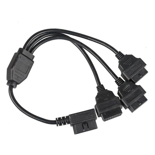 OBD2 Cable 1 to 3 Converter Adapter OBD2 Splitter Y Cable J1962M to 3-J1962F