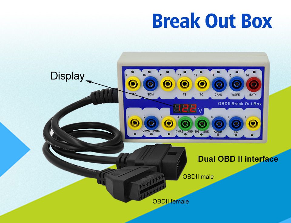 Detector de protocolo OBDII y caja de desconexión