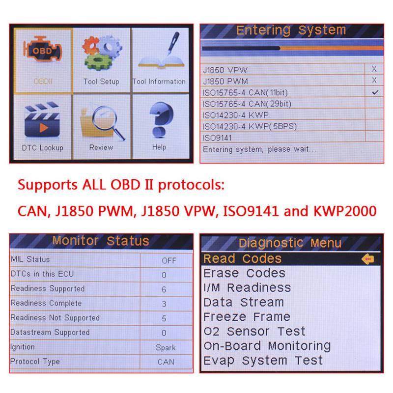 Escaneo de lectura de código autophix obdmate om580 OBDII eobd