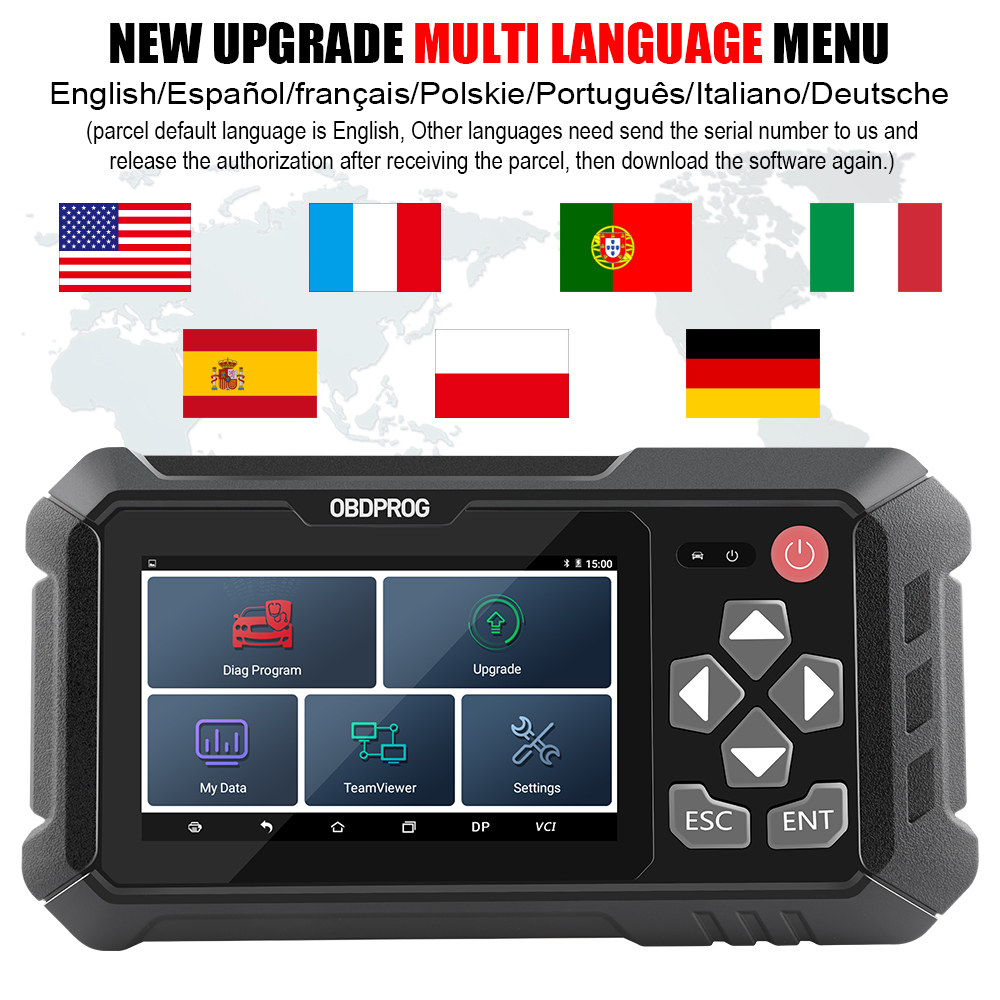 Versión básica del obdprog m500 componentes de herramientas de corrección de Odómetro profesional calibración de componentes de herramientas de diagnóstico automotriz obd2 ajuste de reinicio de aceite