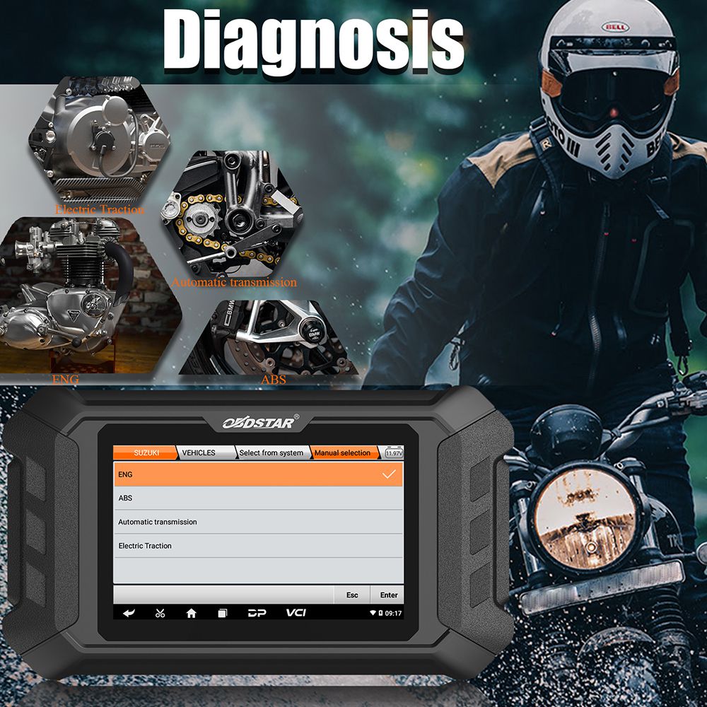 OBDSTAR MS50 Motorrad Scanner Motorrad Diagnose Tool Kostenloses Update Online