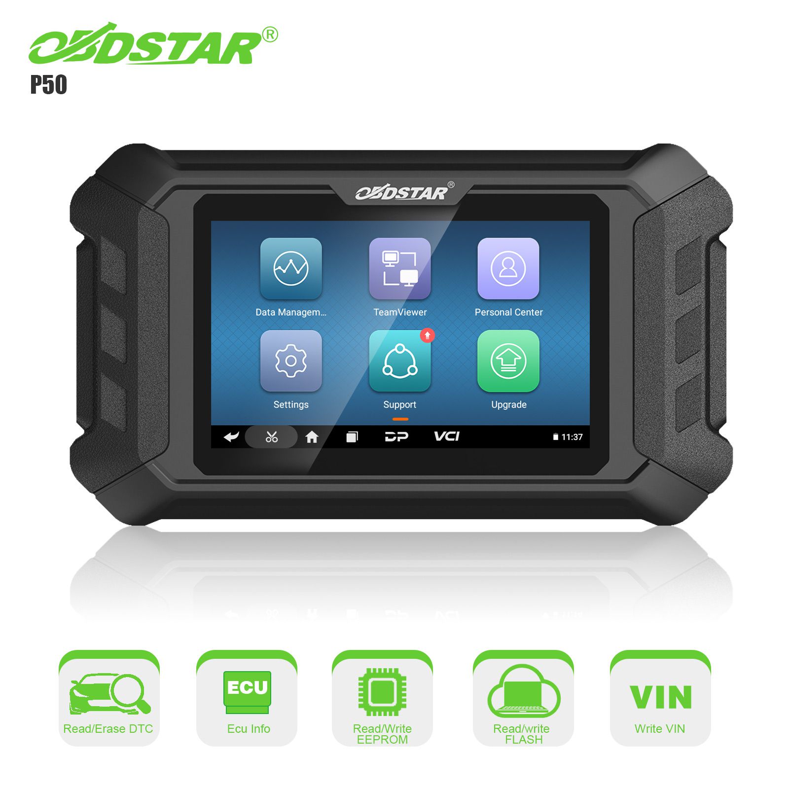 OBDSTAR P50 Airbag Reset Intelligent Airbag Reset Tool Covers 38 Brands and Over 4600+ ECU Part No.