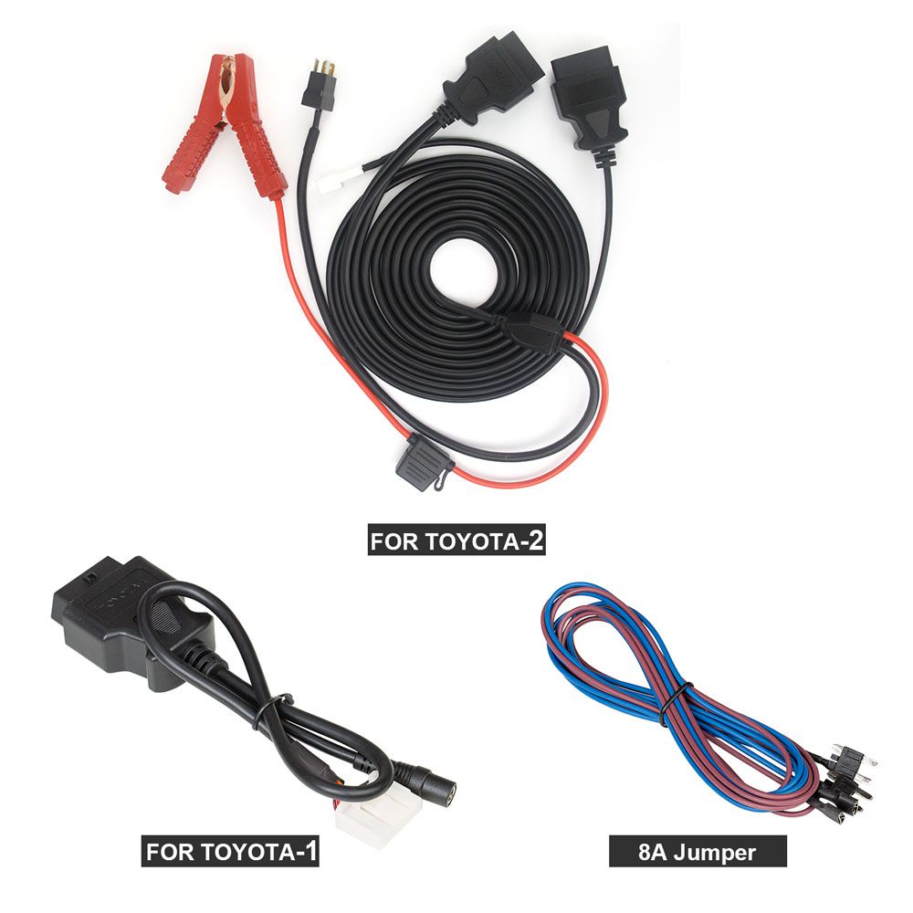 Obdstar Toyota - 1 + Toyota - 2 + 8a adaptadores de pérdida de llave completa para X300 DP Plus y pro4