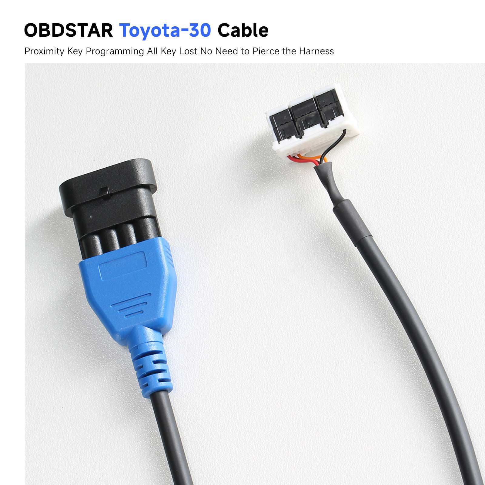 2023 OBDSTAR Toyota-30 Cable Proximity Key Programming All Key Lost Support 4A and 8A-BA No Need to Pierce the Harness for X300DP Plus/ X300 Pro4