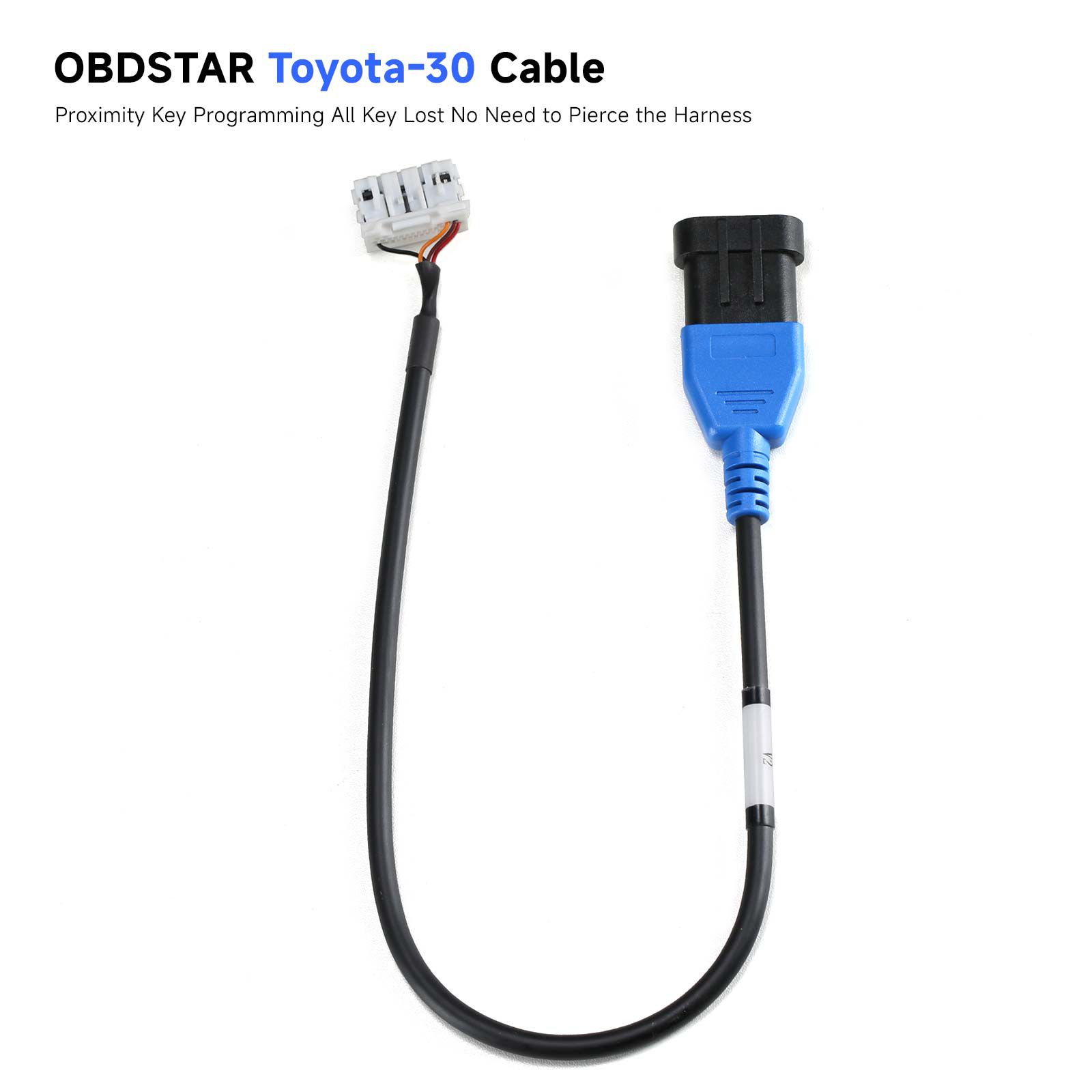 2023 OBDSTAR Toyota-30 Cable Proximity Key Programming All Key Lost Support 4A and 8A-BA No Need to Pierce the Harness for X300DP Plus/ X300 Pro4