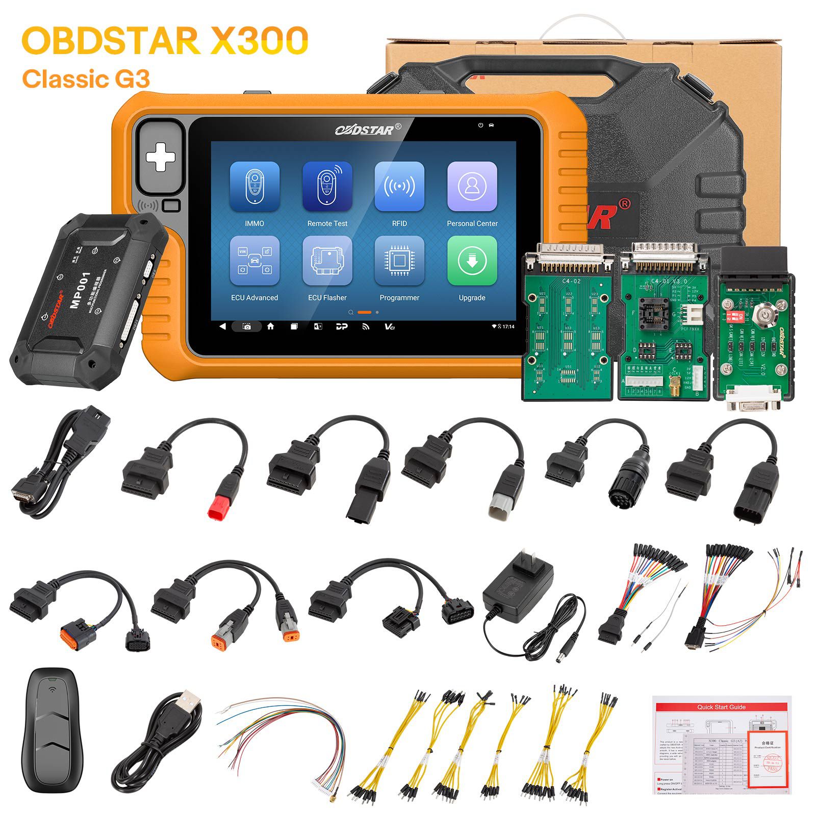 2024 OBDSTAR X300 Klassischer G3 Schlüsselprogrammierer mit eingebautem CAN FD DoIP Unterstützung Auto/HD/E-Auto/Motorräder/Jet Ski