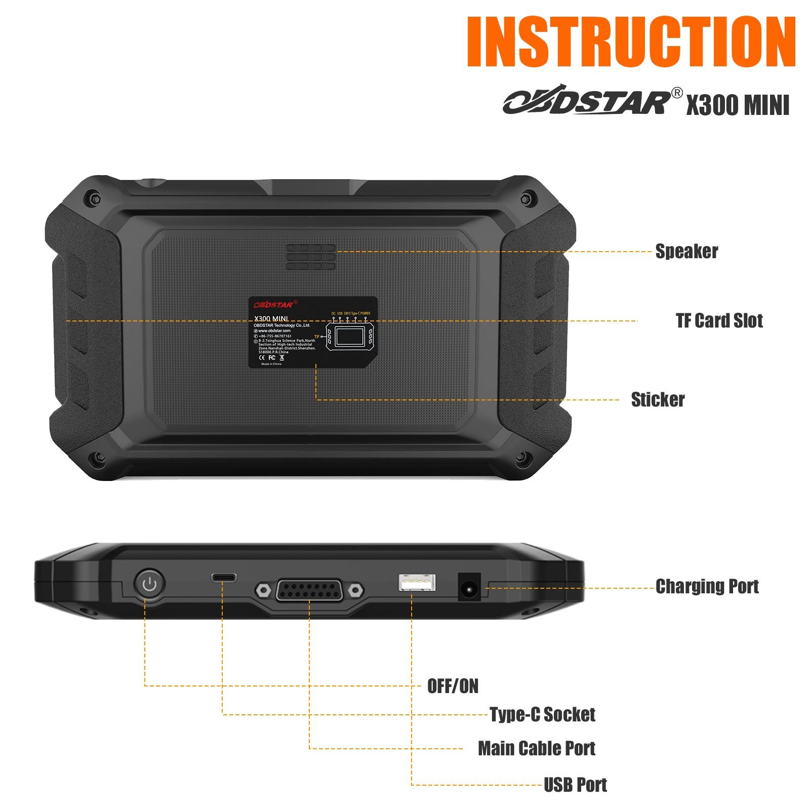 OBDSTAR X300 MINI For Renault / Dacia Key Programmer and Cluster Calibration