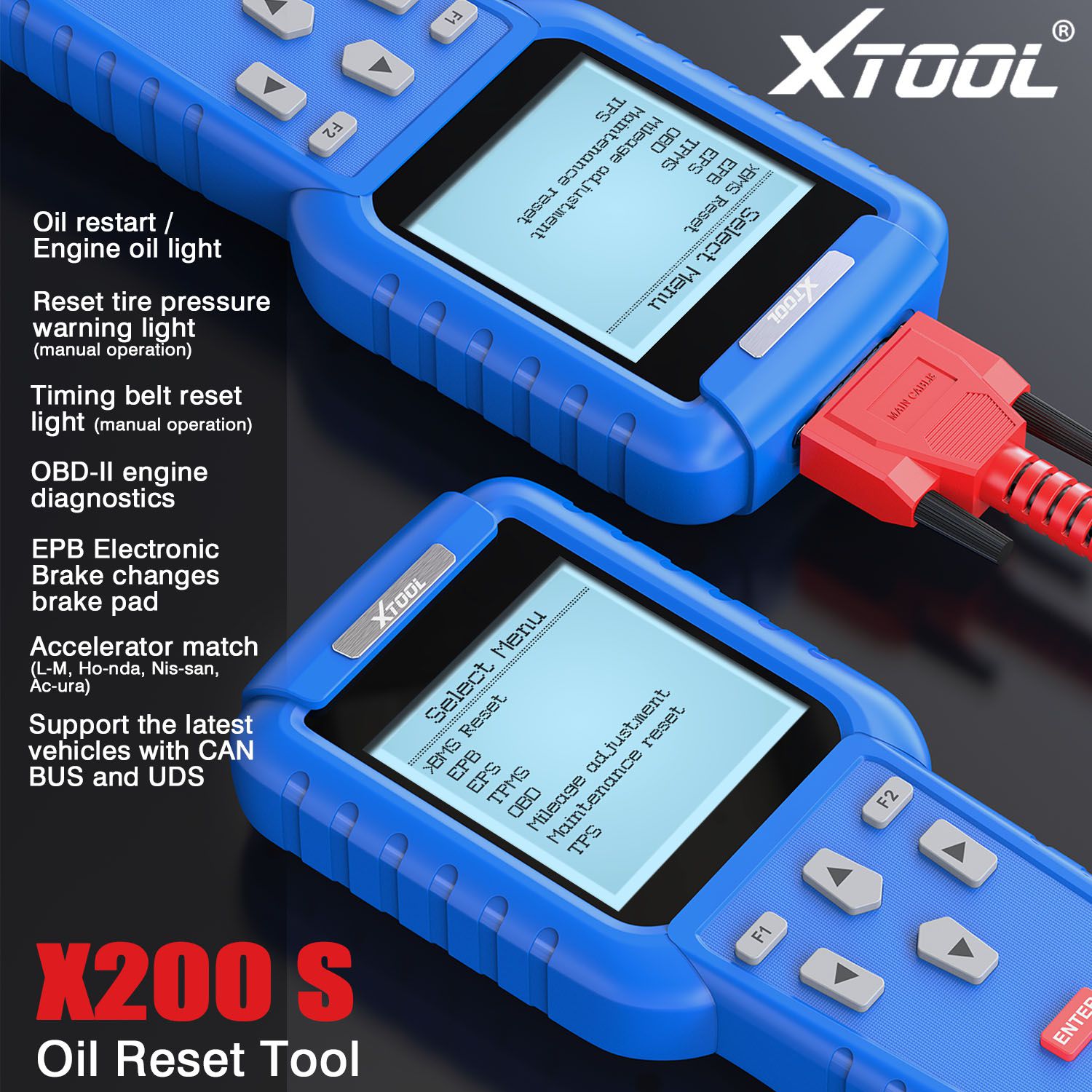 Envío gratuito de xtool Oil reset Tool X - 200s x200s DHL