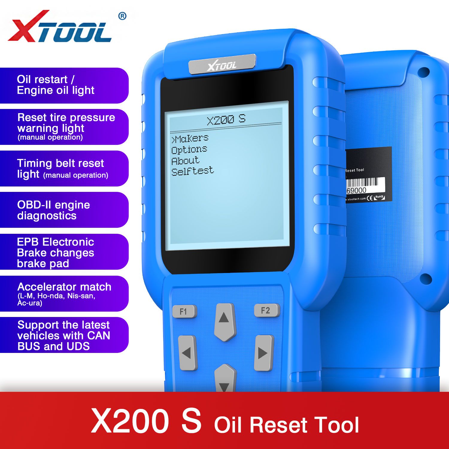 Envío gratuito de xtool Oil reset Tool X - 200s x200s DHL