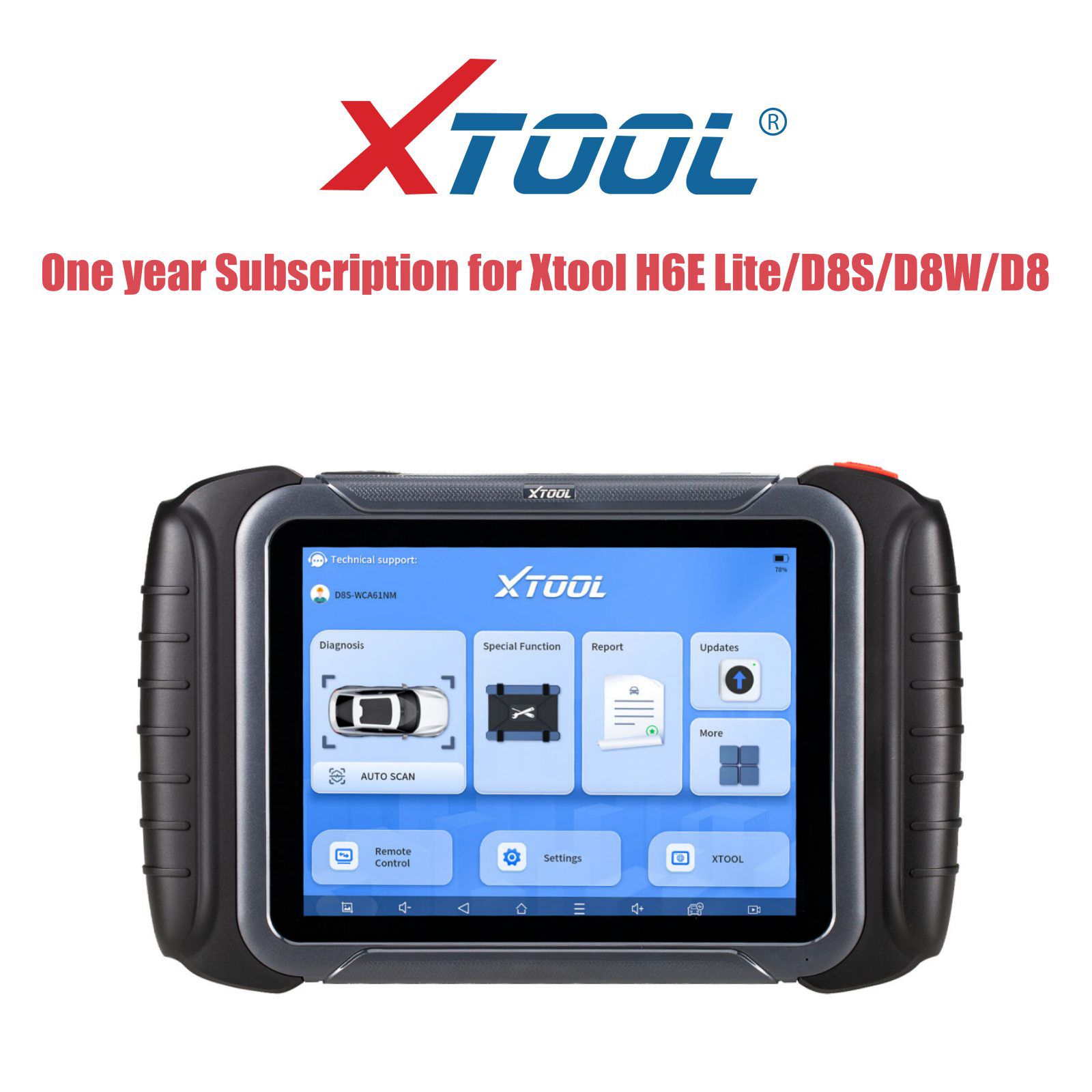 XTOOL H6E Lite /D8S/D8W/D8를 위한 1 년 업데이트 서비스