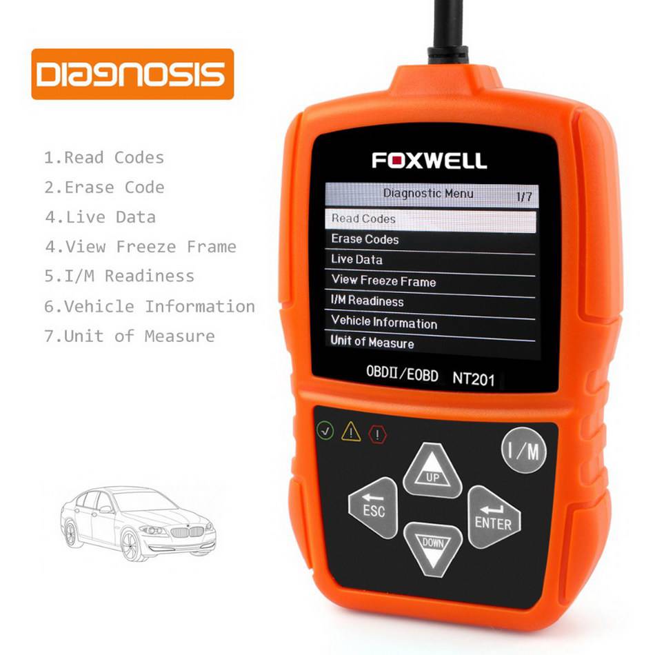 Original Foxwell NT201 Universal OBD2 EOBD CAN Scanner