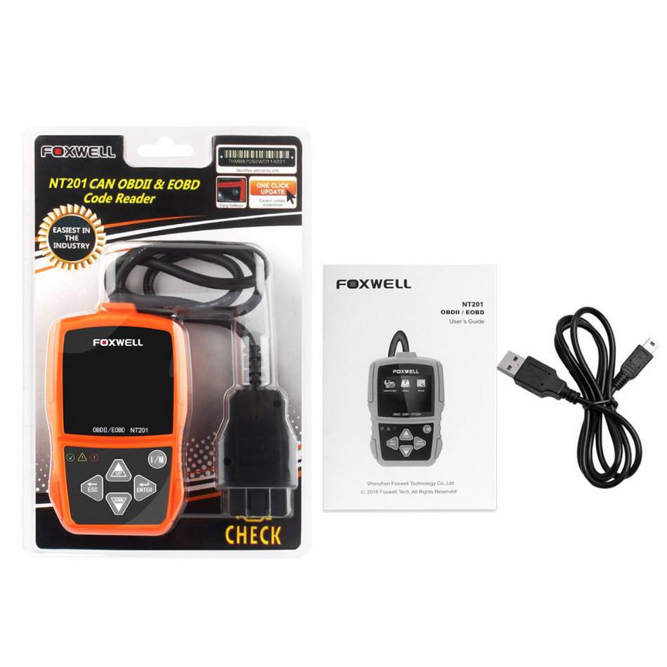 Original Foxwell NT201 Universal OBD2 EOBD CAN Scanner