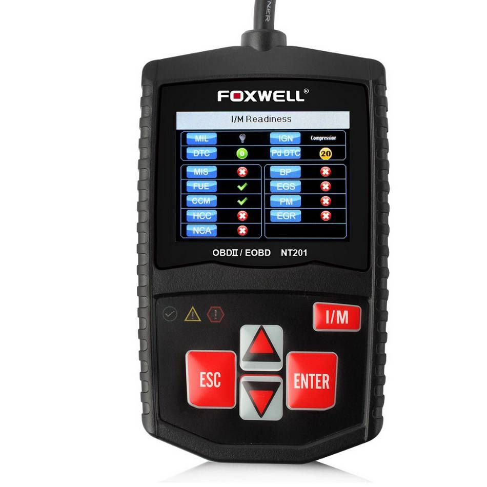 Escáneres originales Fox well nt201 universal obd2 eobd can