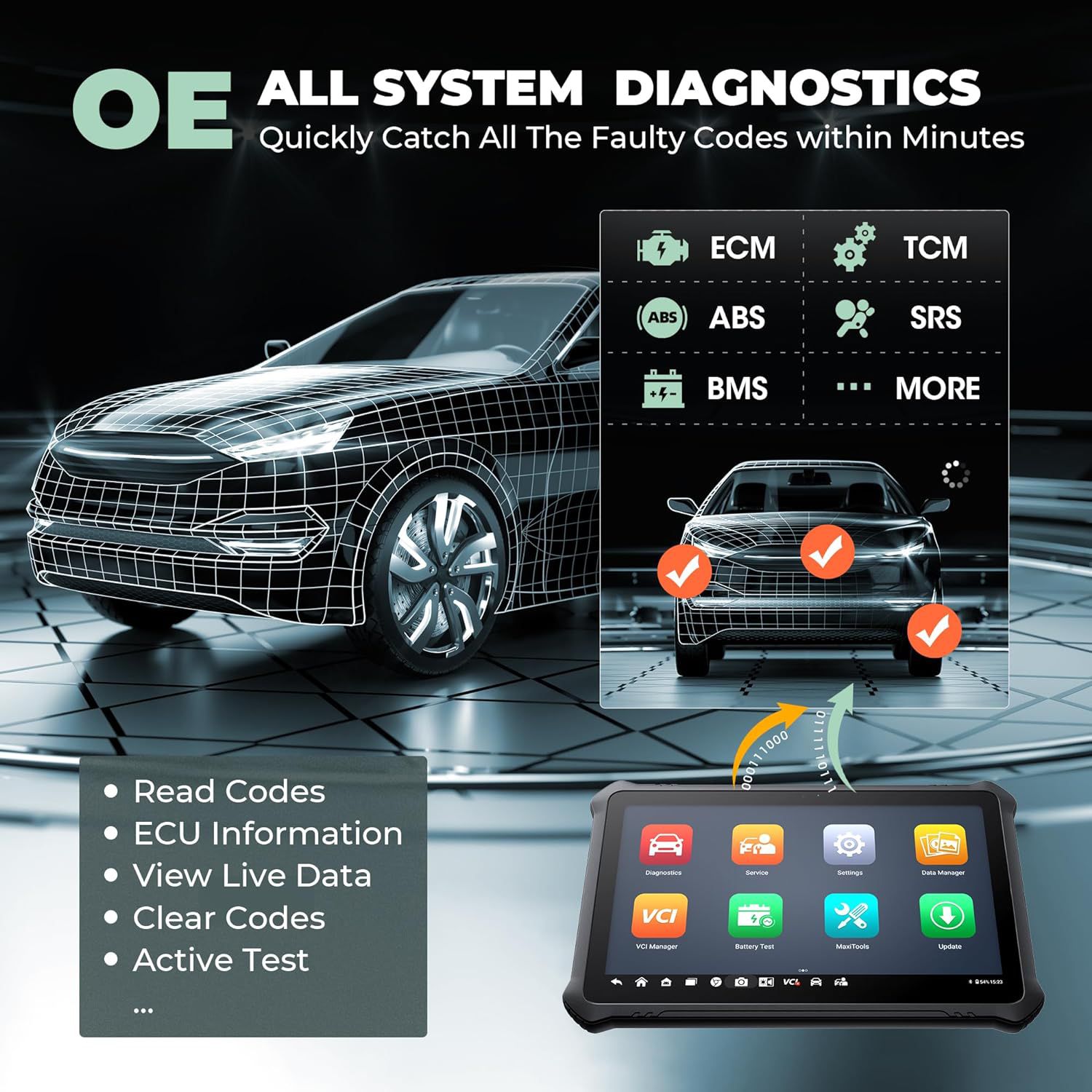 2024 OTOFIX D1 MAX Full System Diagnostics Bi-Directional Scanner Support ECU Coding DoIP & CAN FD 40+ Services