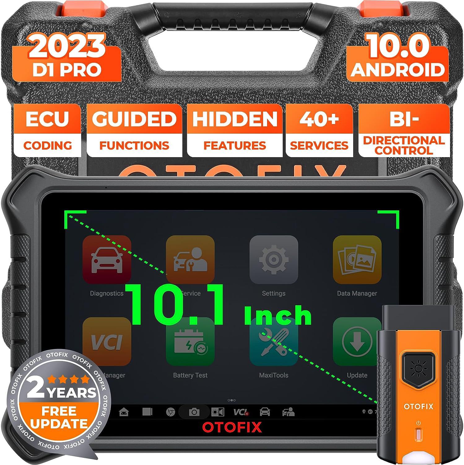 2024 OTOFIX D1 PRO Car Diagnostic Tool with Advanced ECU Coding Bidirectional OE Full System Diagnostics DoIP/CANFD Key Programming 40+ Service