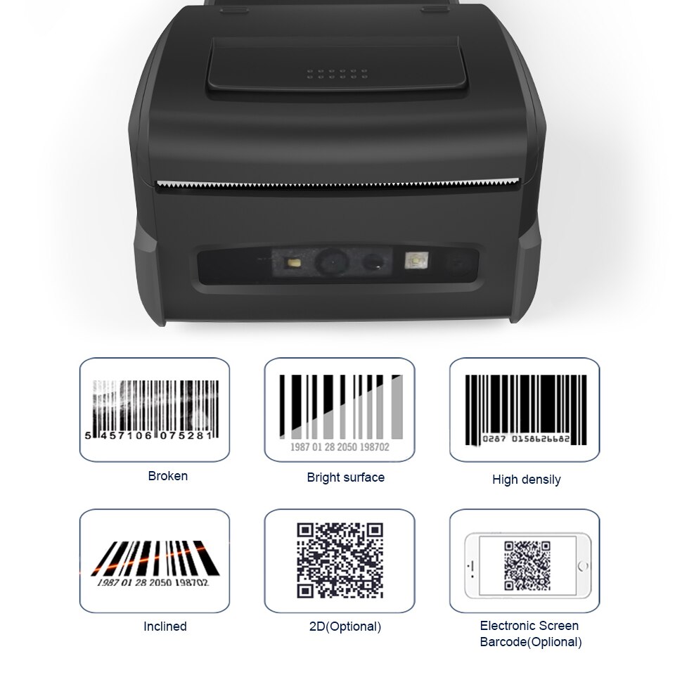 5.5 Inch PDA Priting Machine PDA  Barcode Scanner NFC RFID Thermal Printer Handheld Terminal Android 8.1 Wifi Bluetooth For Logistic Warehouse