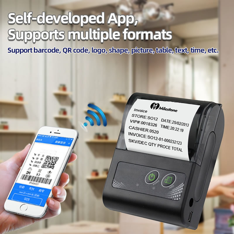 Portable Bluetooth Thermal Printer receipt bill 58mm 2 inch Mini pos Wireless Windows Android IOS mobile Pocket p10