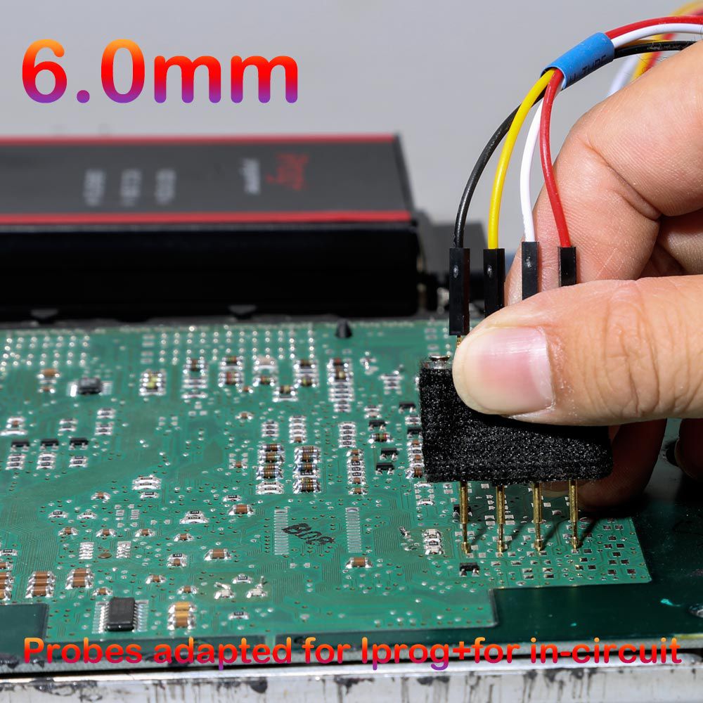 Los adaptadores de sonda para el ECU en el circuito se utilizan con iprog + programer y xprog