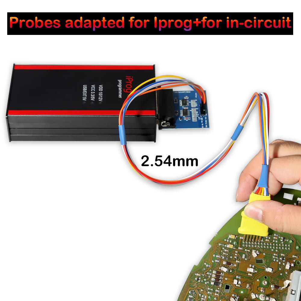 Los adaptadores de sonda para el ECU en el circuito se utilizan con iprog + programer y xprog