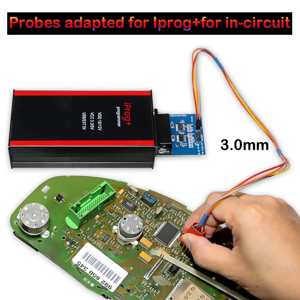 Los adaptadores de sonda para el ECU en el circuito se utilizan con iprog + programer y xprog