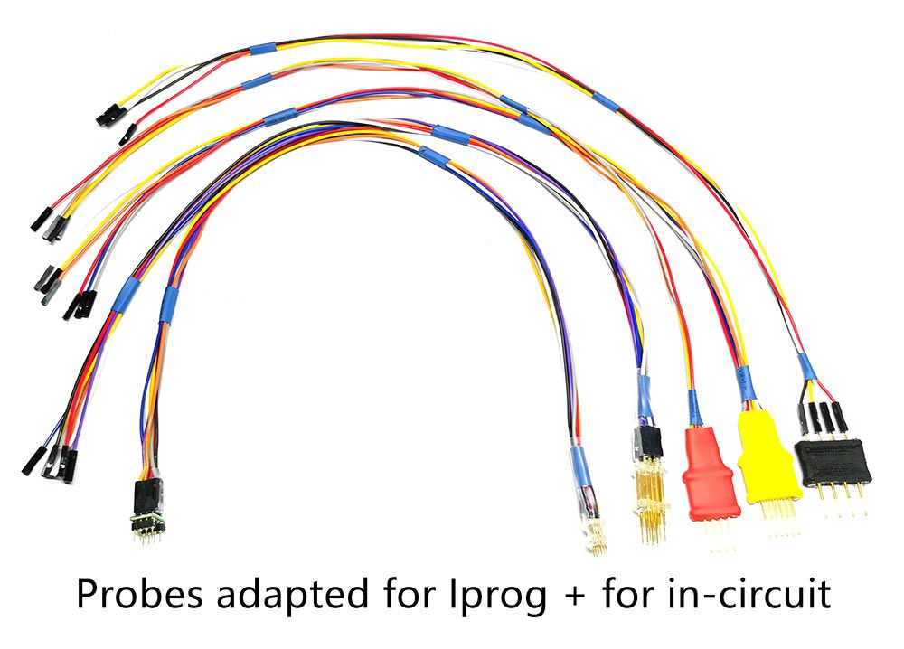 Los adaptadores de sonda para el ECU en el circuito se utilizan con iprog + programer y xprog